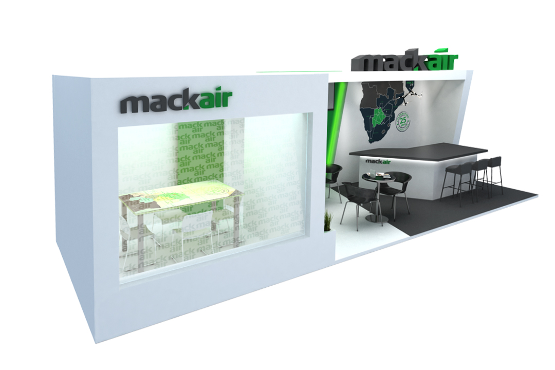 mackair exhibition 3D design rendering